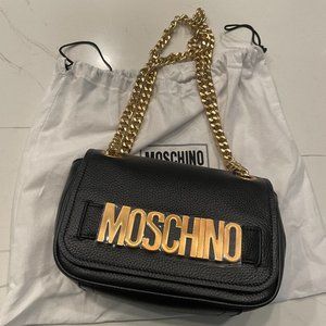 Moschino logo plaque shoulder bag